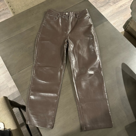 Aritzia Wilfred Chocolate Brown Melina Pants - Picture 6 of 8